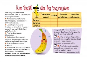 Le test de la banane bronzée
