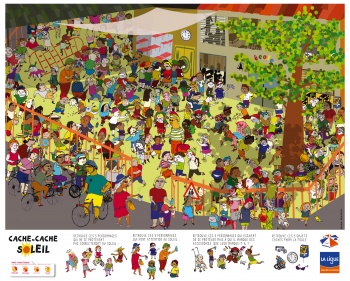 Dans la cour de l'école : cherche et trouve !